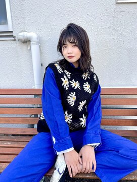 イリス(Iris.) セミロング×ニュアンスパーマ