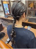 編み下ろしポニー