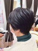 30代40代大人可愛い森ガール風小顔コンパクトショートボブ