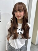 ロングヘアベージュブラウンミルクティーカラートリートメント