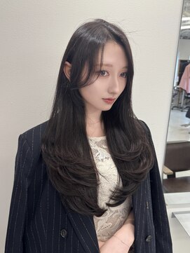 ハピネス 梅田茶屋町店(HAPPINESS) 韓国ヘア/レイヤー/顔周りカット/ブリーチなしカラー/髪質改善