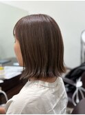 シンプル切りっぱなしボブ