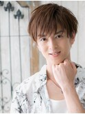 斜めバング爽やかアースカラーショートj与野