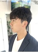 シャドウパーマ　韓国風　韓国ヘア