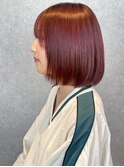 <87>レッドカラー/髪質改善・切りっぱなし・ボブ・ブリーチも◎