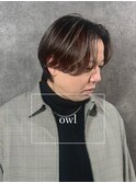 センターパート×バレイヤージュ×men's