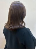 チョコレートブラウン 深みカラー 髪質改善カラー ミディアム