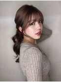 サイドバング韓国ヘア韓国ロングシースルーバングサイドバング