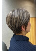 カナモロカ(CANAMO ROCA) 白髪ぼかしハイライト/グレージュ/透明感/ショート/髪質改善