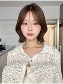 ベージュカラー×レイヤーボブ