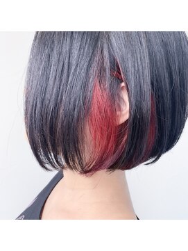 テクライズ 豊橋店(TECHRISE) ブラッディレッド×インナーカラー