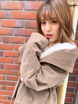 【添田】ハイライト ネイビーカラー 抜け感大人ボブ