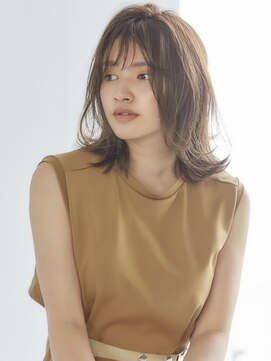 フォンズ(FONS) 大人カジュアル外ハネミディアム 前髪あり/20代/30代/伸ばしかけ