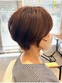 丸みショートボブ★ペールベージュ★髪質改善★セクションカラー