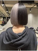 bibito コントラストカラー ホワイトカラー ボブカット