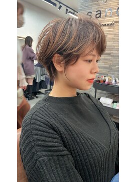 サンド 表参道(sand) ショートボブパーマ20代30代40代イヤリングカラー大人可愛い