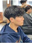 波巻きパーマ