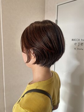 ロッカヘアエジェ(ROCCA hair eje.) 丸みショートボブ/ココアブラウン