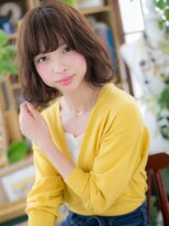 カバーヘア ブリス 川口(COVER HAIR bliss)&nbsp;斜めバングランダムパーマバレイヤージュボブc5川口20代30代40代