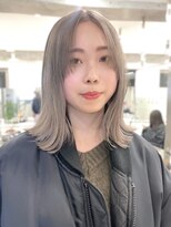 サンクプロジェクト(cinq PROJECT)&nbsp;韓国風顔周りレイヤーカットミルクティーベージュブラウンカラー