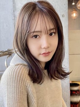 アンドレイ 表参道(andrey) デザインカラー/レイヤーカット/ウェットヘア/オリーブベージュ