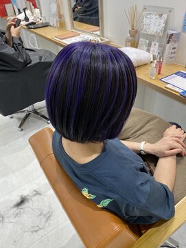 ネイロ 錦糸町(NeiRo) アンブレラカラーボブヴァイオレットカラー紫カラー