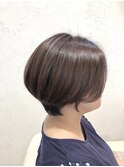 大人ショート/30代40代50代/ポイント縮毛矯正/ショコラベージュ