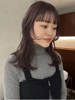 ローブ アオヤマ(LOAVE AOYAMA)&nbsp;ラベンダーグレージュ/透明感カラー/顔まわりレイヤー/表参道