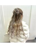 高めおだんごハーフアップ♪