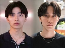 メンズ人気No1★２wayヘア！マッシュもセンターパートも楽しめる。スタイリングも簡単です★メンズ表参道