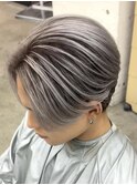 センターパートバレイヤージュメンズハイトーンカラー外国人風