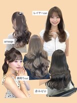 ベル 新宿店(Vel)&nbsp;【白神】セミロングレイヤー/顔周りカット/ココアグレージュ