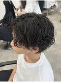 【金沢】波巻きパーマ×センターパート/こなれメンズスタイル