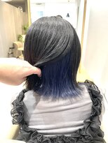 オーセンヘア(AUTHEN.HAIR)&nbsp;切りっぱなしボブ×インナーブルーヴァイオレット