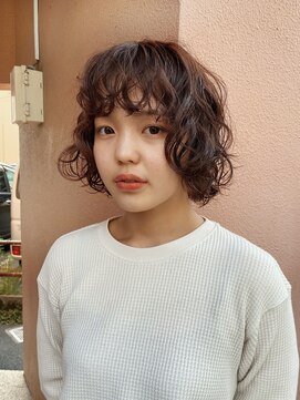 ボコカ(bococa) 【macana指名】オレンジブラウンボブパーマ登戸生田