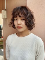 ボコカ(bococa) 【macana指名】オレンジブラウンボブパーマ登戸生田