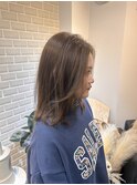 ミディアムレイヤーカット＊ミルクティーブラウン