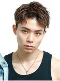 スパイキーショートパーマビジネスヘアメンズパーマ刈り上げ
