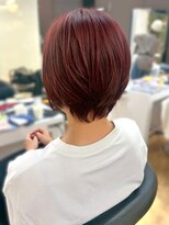 カミラボ(KAMI LABO) 髪質改善 マッシュショート レイヤーボブ レッドブラウン 30代