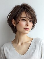 Heart's美人設計と白髪ぼかし専門店 青山表参道店 脱白髪染め/ショートヘア【ハーツ】&nbsp;白髪ぼかし脱白髪染め似合わせショートボブ40代50代60代