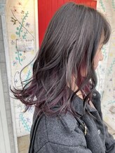 ヘアービーハッピー デコ(Hair be Happy DeCo) ブルーグレージュにピンクラベンダーを添えて。