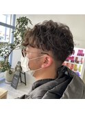 スパイラルパーマ アッシュブラック