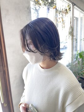 リアン(lien) ダークグレージュ×ラフショート