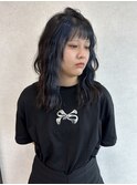 フェイスフレーミング　ネイビーカラー