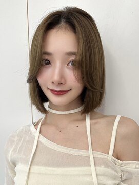 サンド ミュウ 横浜店(sand mieu) ボブディオリーブベージュ髪質改善縮毛矯正フェイスレイヤー