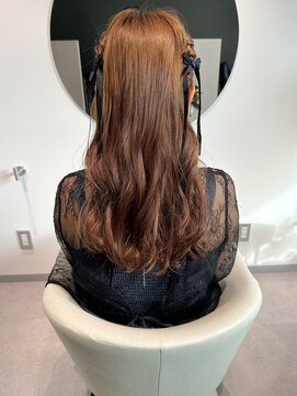 アム(amu) ハーフツイン/リボンアレンジ/ハーフアップ#アレンジ/ヘアセット