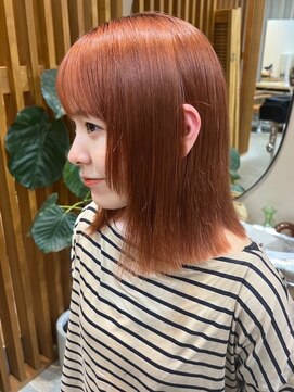 ガーデンヨコハマ(GARDEN YOKOHAMA) ハイトーン/アプリコットオレンジ/ストレート/ミディアム/夏