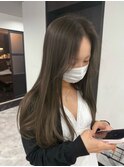 ロングヘアー オリーブベージュ 髪質改善 Period.松阪