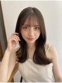 大人かわいい小顔くびレイヤーまろベージュ透明感イルミナカラー