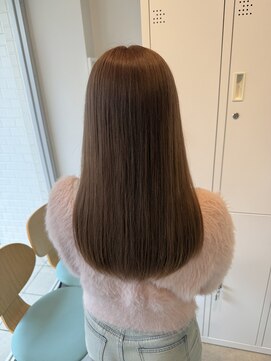 ベージュ ブリーチカラー ハイトーンカラー 髪質改善縮毛矯正